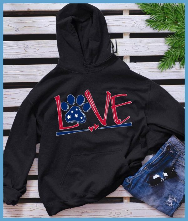 Dog Love Colored Print Version 2 Hoodie_6387