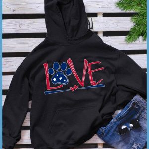 Dog Love Colored Print Version 2 Hoodie_6387